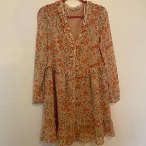 Long sleeve floral dress